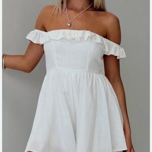 Princess Polly White Off-Shoulder Romper